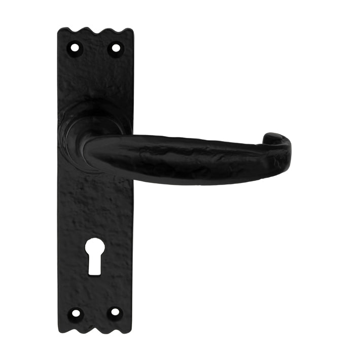 Carlisle Brass - Slimline V Lever on Lock Backplate - Black Antique - LF5507 - Choice Handles