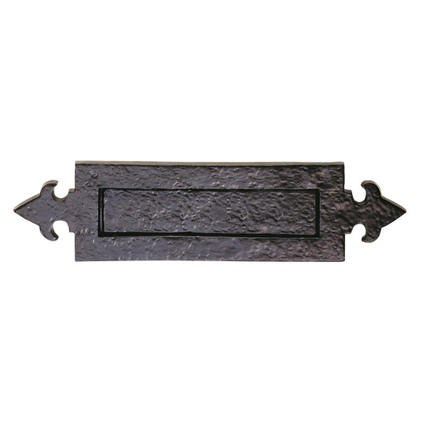 Carlisle Brass  - Fleur de Lys Letter plate 365mm x 90mm - Black Antique - LF5525 - Choice Handles