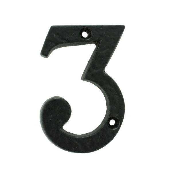 Carlisle Brass - Numeral Face Fix (No 3) 76mm - Black Antique - LF55493