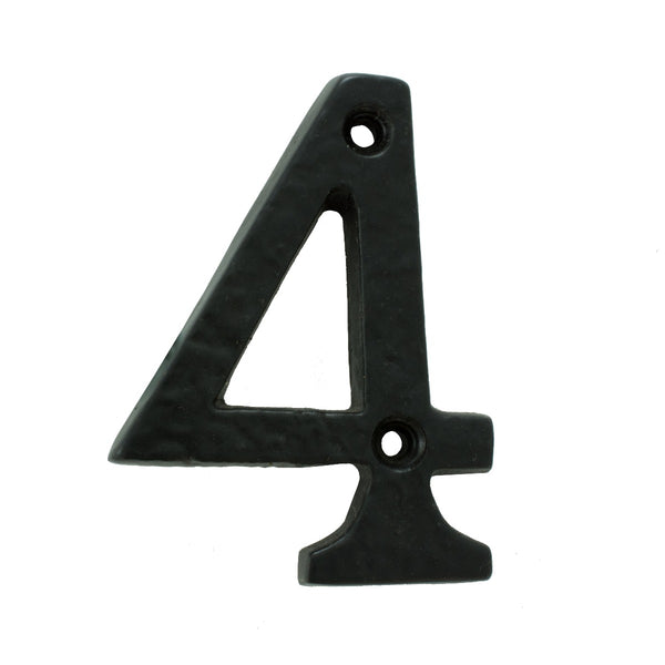 Carlisle Brass - Numeral Face Fix (No 4) 76mm - Black Antique - LF55494