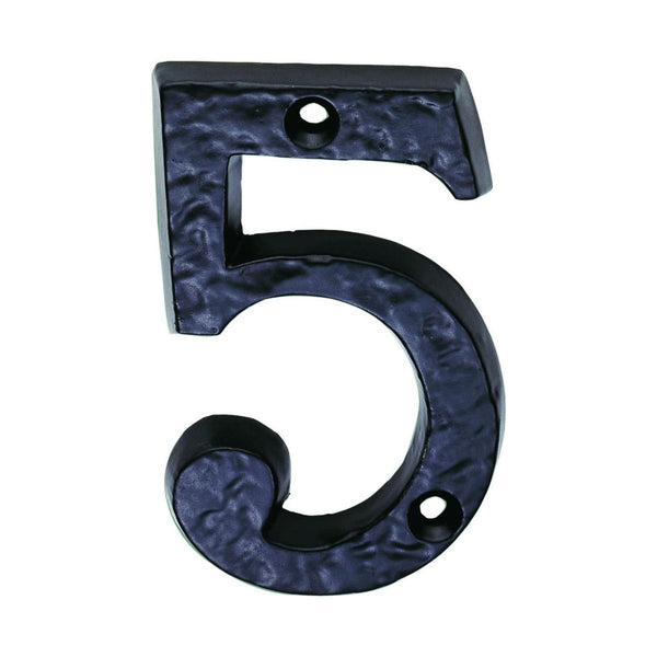 Carlisle Brass - Numeral Face Fix (No 5) 76mm - Black Antique - LF55495