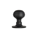Manital - Queen Anne Mortice Knob - Matt Black - M1001MB - Choice Handles