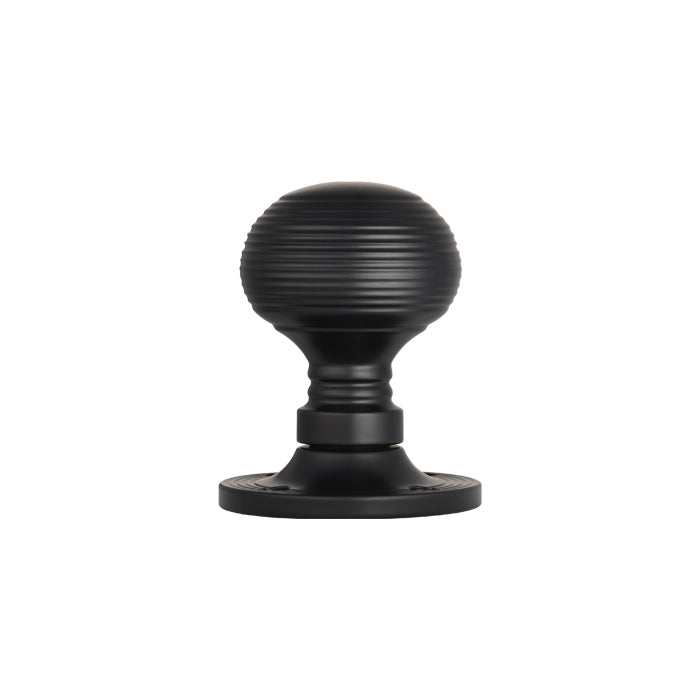 Manital - Queen Anne Mortice Knob - Matt Black - M1001MB - Choice Handles
