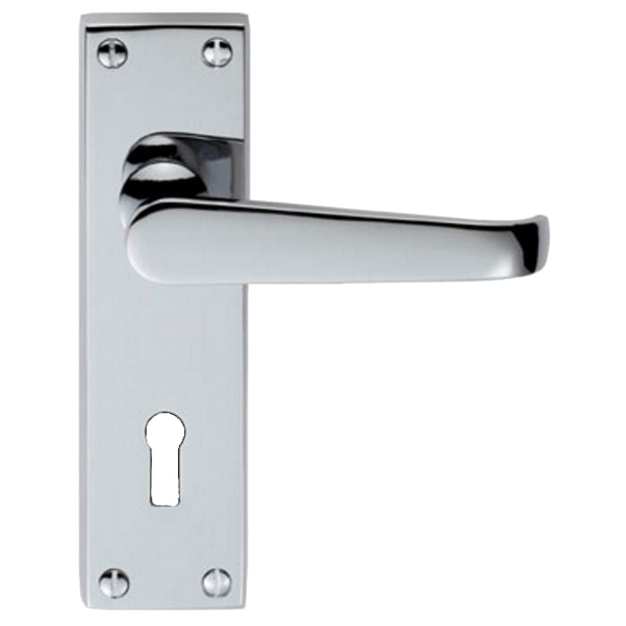 Carlisle Brass - Victorian Lever on Lock Backplate - Polished Chrome - M30CP - Choice Handles