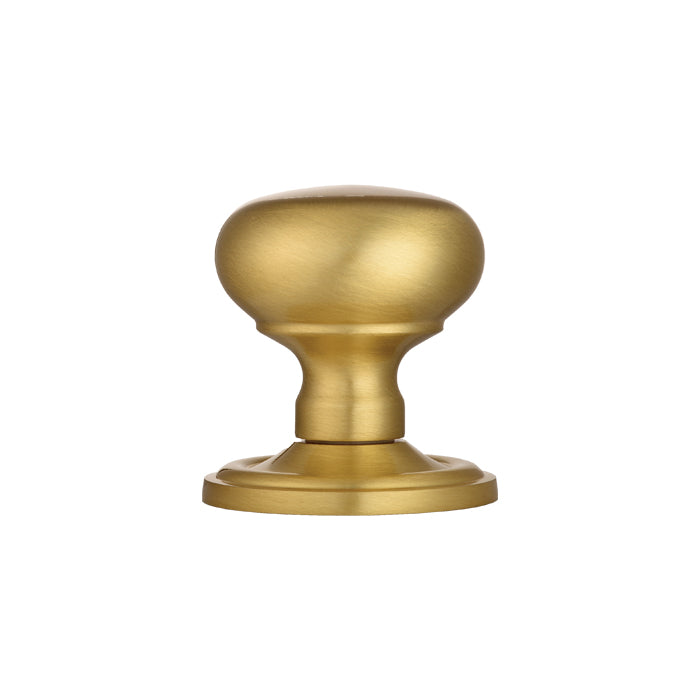 Manital - Concealed Fix Mushroom Mortice Knob - Satin Brass - M35CSB - Choice Handles