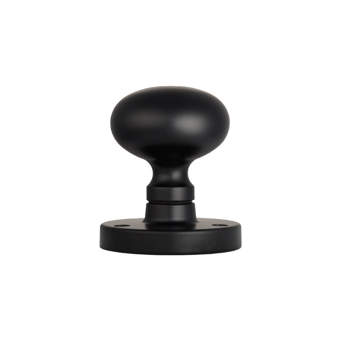 Manital - Mushroom Mortice Knob - Matt Black - M35MB - Choice Handles