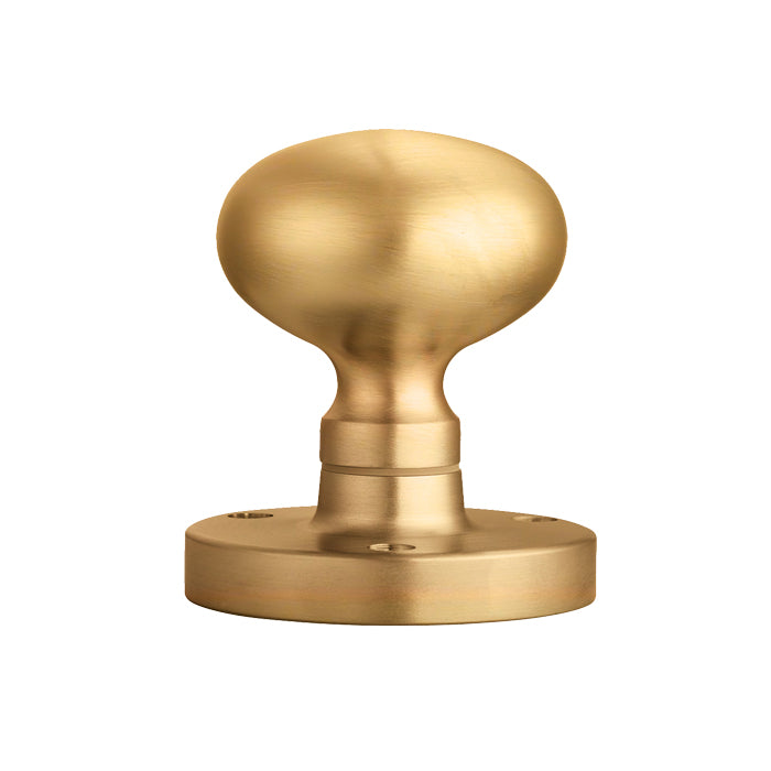 Manital - Mushroom Mortice Knob - Satin Brass - M35SB - Choice Handles