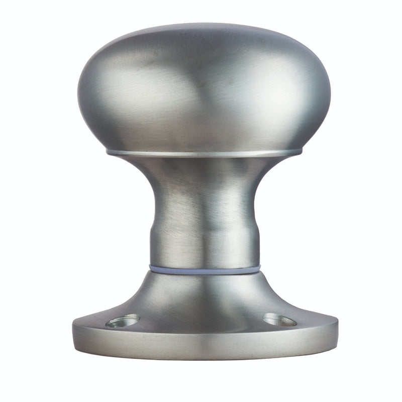 Carlisle Brass - Mushroom Mortice Knob (Unsprung) - Satin Chrome - M35USSC - Choice Handles