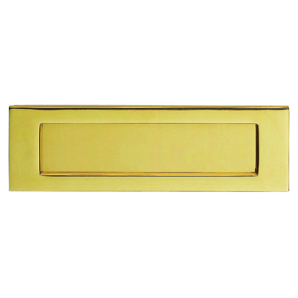 Carlisle Brass  - Plain Letter Plate 254mm x 76mm - Polished Brass - M36A - Choice Handles
