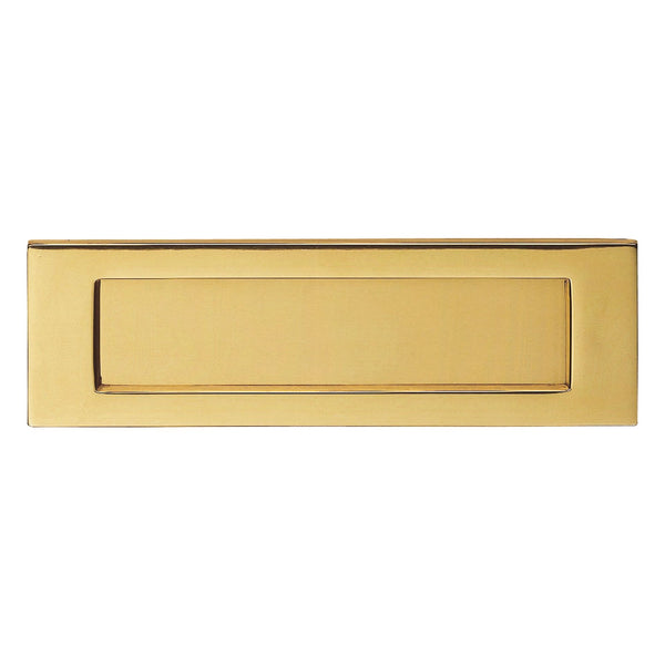 Carlisle Brass  - Plain Letter Plate 305mm x 103mm - Polished Brass - M36D - Choice Handles