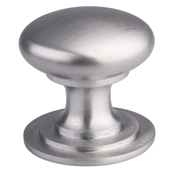Carlisle Brass - Victorian Cupboard Knob 50mm - Satin Chrome - M47ESC - Choice Handles
