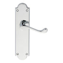 Carlisle Brass - Victorian Scroll Lever on Shaped Latch Backplate - Polished Chrome - M67CP - Choice Handles