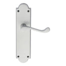 Carlisle Brass - Victorian Scroll Lever on Shaped Latch Backplate - Satin Chrome - M67SC - Choice Handles