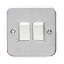Eurolite Utility 2 Gang Switch - Grey - MC2SWW - Choice Handles