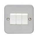 Eurolite Utility 3 Gang Switch - Grey - MC3SWW - Choice Handles