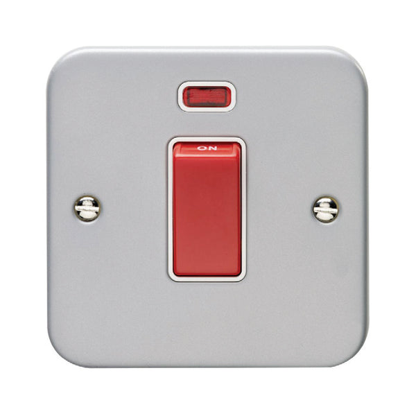 Eurolite Utility 45Amp Switch With Neon Indicator - Grey - MC45ASWNSW - Choice Handles