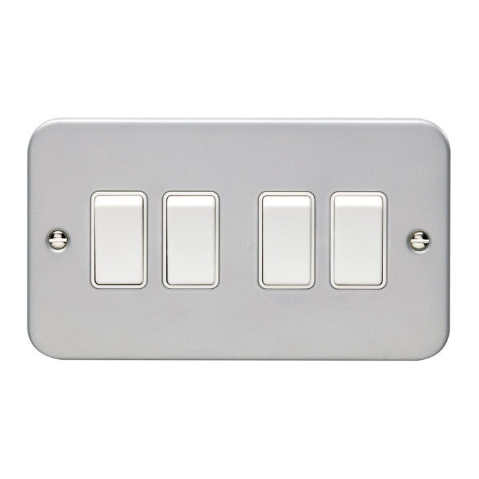 Eurolite Utility 4 Gang Switch - Grey - MC4SWW - Choice Handles