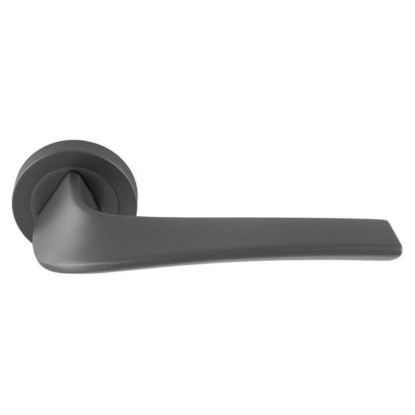Manital Master Lever On Round Rose - Anthracite - MS5ANT - Choice Handles
