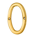 Carlisle Brass - Numeral Face Fix (No.0) 76mm - Polished Brass PVD - N0PVD - Choice Handles