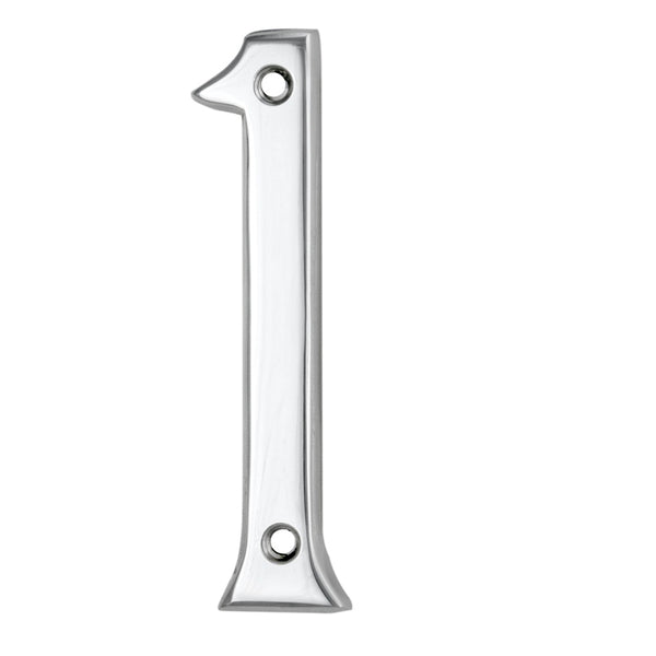 Carlisle Brass - Numeral Face Fix (No.1) 76mm - Polished Chrome - N1CP