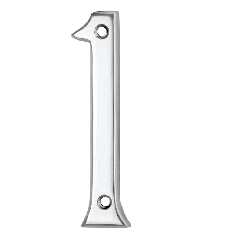 Carlisle Brass - Numeral Face Fix (No.1) 76mm - Polished Chrome - N1CP