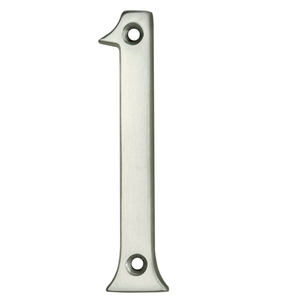 Carlisle Brass - Numeral Face Fix (No.1) 76mm - Satin Chrome - N1SC