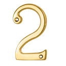 Carlisle Brass - Numeral Face Fix (No.2) 76mm - Polished Brass - N2 - Choice Handles