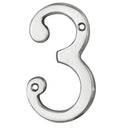 Carlisle Brass - Numeral Face Fix (No.3) 76mm - Polished Chrome - N3CP - Choice Handles