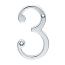 Carlisle Brass - Numeral Face Fix (No.3) 76mm - Satin Chrome - N3SC - Choice Handles
