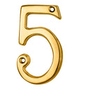 Carlisle Brass - Numeral Face Fix (No.5) 76mm - Polished Brass - N5 - Choice Handles