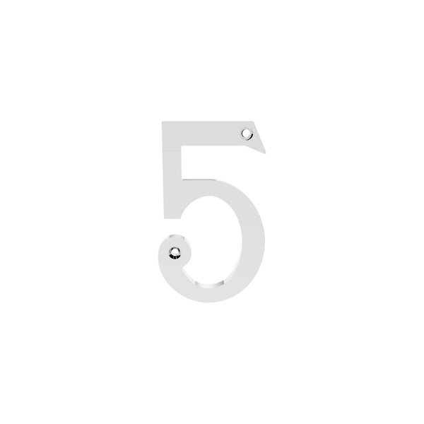 Carlisle Brass - Numeral Face Fix (No.5) 76mm - Polished Chrome - N5CP