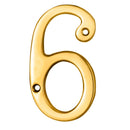 Carlisle Brass - Numeral Face Fix (No 6 Or 9) 76mm - Polished Brass PVD - N6PVD - Choice Handles