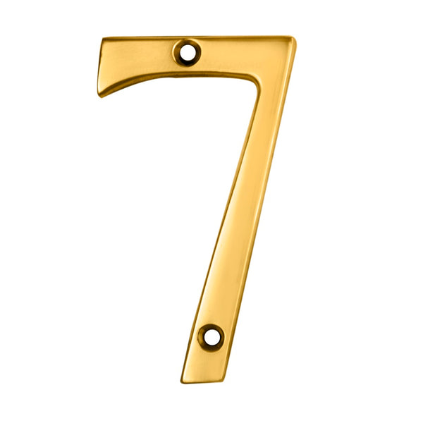 Carlisle Brass - Numeral Face Fix (No.7) 76mm - Polished Brass - N7