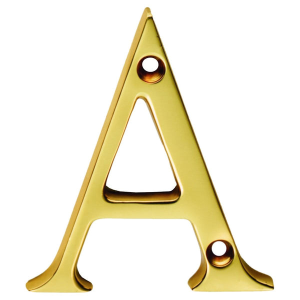 Carlisle Brass - Letter Face Fix (A) 50mm - Polished Brass - NA