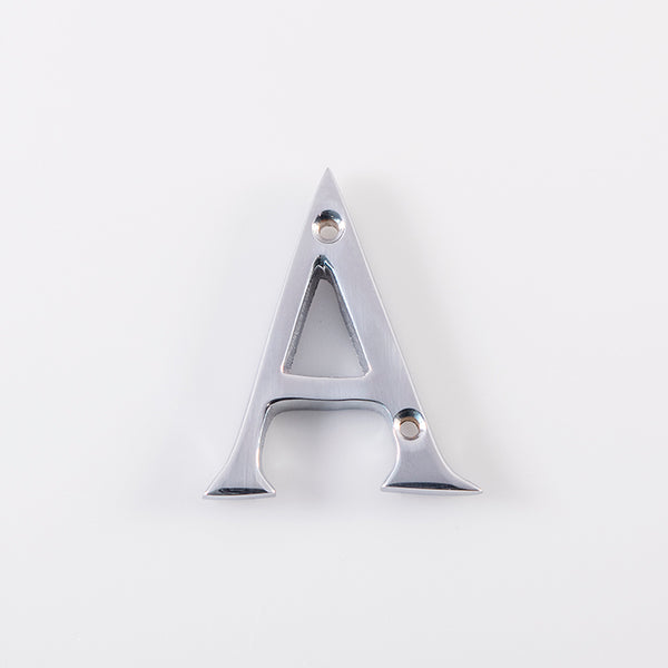 Carlisle Brass - Letter Face Fix (A) 50mm - Polished Chrome - NACP