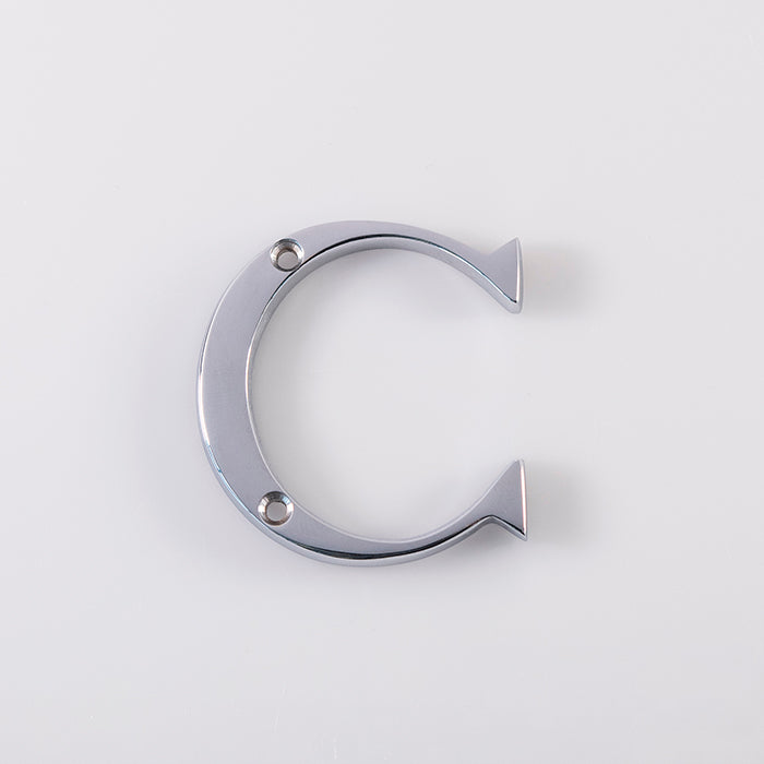 Carlisle Brass - Letter Face Fix (C) 50mm - Satin Chrome - NCSC
