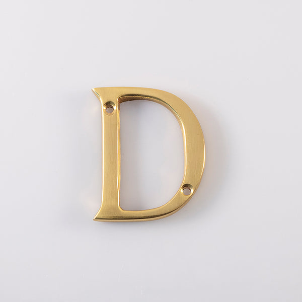 Carlisle Brass - Letter Face Fix (D) 50mm - Polished Brass - ND