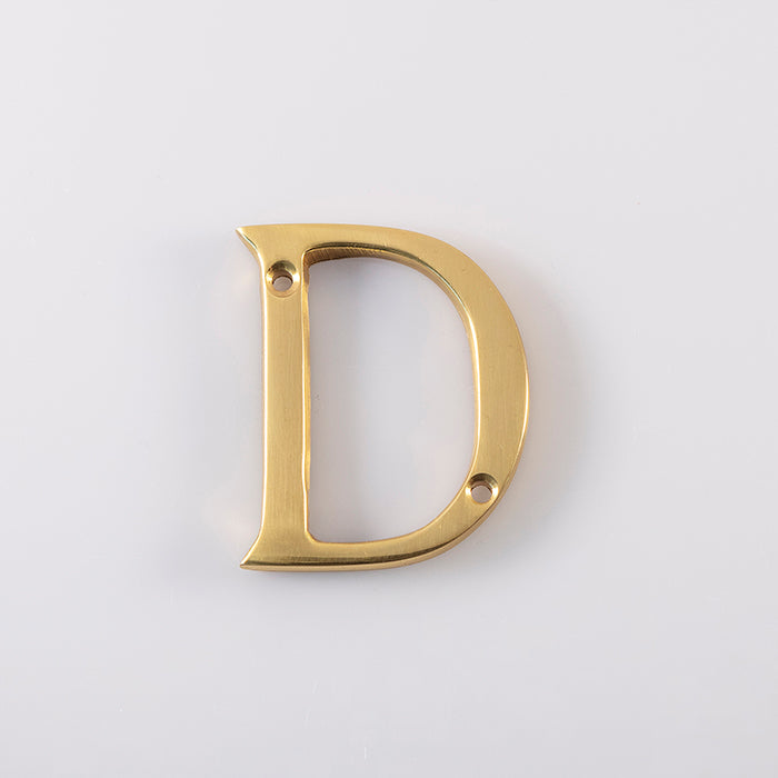 Carlisle Brass - Letter Face Fix (D) 50mm - Polished Brass - ND