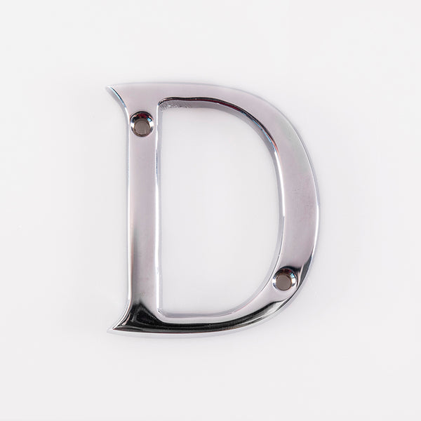 Carlisle Brass - Letter Face Fix (D) 50mm - Satin Chrome - NDSC