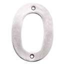 Eurospec - 100mm Door Numerals Number 0 - Satin Stainless Steel - NUM10100SSS - Choice Handles