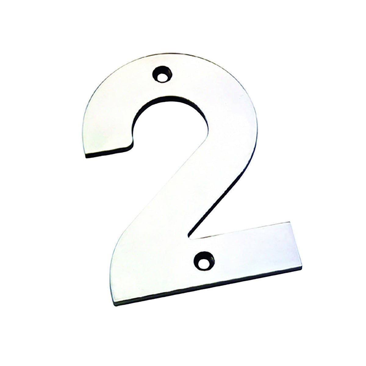Eurospec - 100mm Door Numerals Number 2 - Bright Stainless Steel - NUM