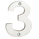 Eurospec - 100mm Door Numerals Number 3 - Bright Stainless Steel - NUM10103BSS - Choice Handles