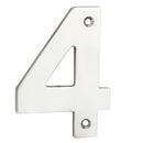 Eurospec - 100mm Door Numerals Number 4  - Bright Stainless Steel - NUM10104BSS - Choice Handles