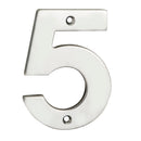 Eurospec - 100mm Door Numerals Number 5  - Bright Stainless Steel - NUM10105BSS - Choice Handles