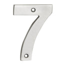 Eurospec - 100mm Door Numerals Number 7 - Satin Stainless Steel - NUM10107SSS - Choice Handles