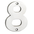 Eurospec - 100mm Door Numerals Number 8  - Bright Stainless Steel - NUM10108BSS - Choice Handles