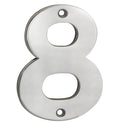 Eurospec - 100mm Door Numerals Number 8  - Satin Stainless Steel - NUM10108SSS - Choice Handles