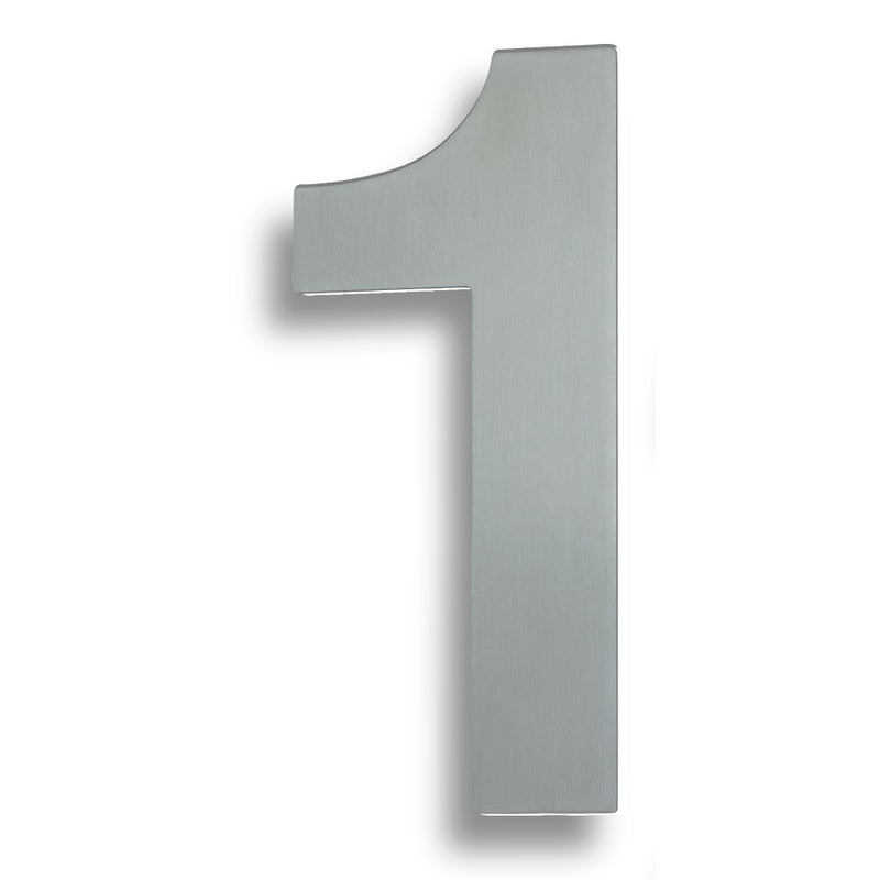 Eurospec - 178mm Stainless Steel 7" Door Numerals (0-9) (Number 1) - Satin Stainless Steel - NUM10171SSS