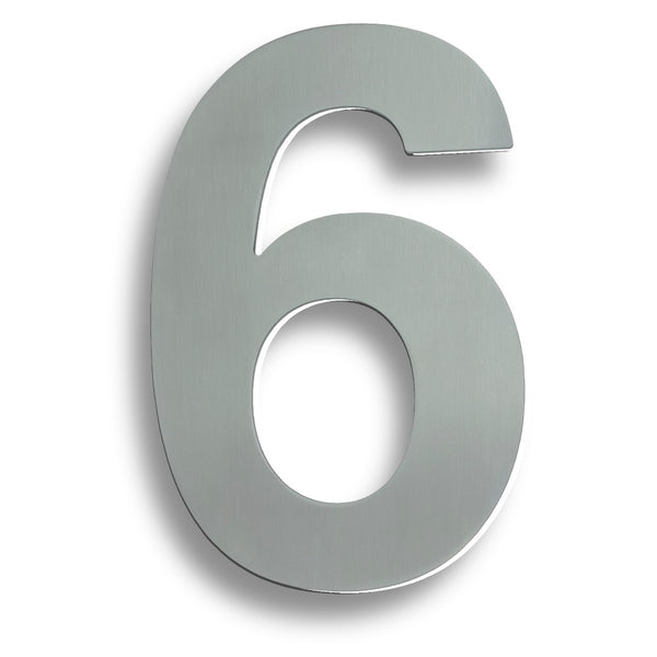 Eurospec - 178mm Stainless Steel 7" Door Numerals (0-9) (Number 6/9) - Satin Stainless Steel - NUM10176/9SSS
