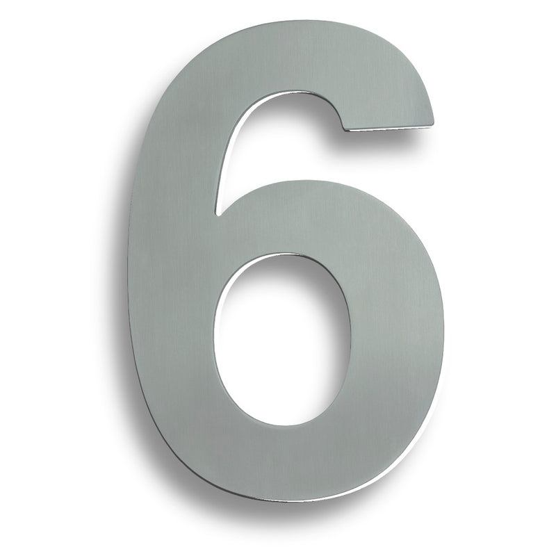 Eurospec - 178mm Stainless Steel 7" Door Numerals (0-9) (Number 6/9) - Satin Stainless Steel - NUM10176/9SSS